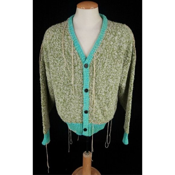 Andersson Bell Milton22 Heavy Wool Cardigan Size L Green NWT - Picture 2 of 16